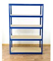 Metallregal Werkstatt Schwerlastregal Helios HNN_196x120x45_5 Böden, Traglast: 275 Kg, Farbe: BLAU