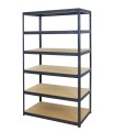 Metallregal Werkstatt Schwerlastregal Helios HGG_213x150x45_6 Böden, Traglast: 275 Kg, Farbe: GRAU