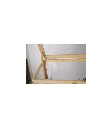 Hochbeet Treibbeet  Kräutergewächshaus mit Tischplatte u.Minigewächshaus, mit INSEKTENHOTEL, OBL_37X80_NAODPBK1, unbehandelt