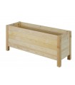 Blumentopf Blumenkasten aus Holz, Pflanzkasten, Garten, Topf, RDS-4-3_NAK1, Unbehandelt