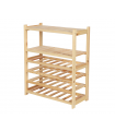 Holzregal Serie LSR ( 85,8 x70x33 cm) , 6 Böden (P2, W4) / Kiefernholz UNBEHANDELT