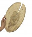 Holzscheibe Baumscheibe ohne Rinde geschliffen, OVAL, Breite 20-25 cm, Länge 30-35 cm, Dicke 1,5 cm/ ULME