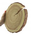 Holzscheibe Lärche, Durchmesser 20-25 cm, Dicke 3 cm, mit Rinde