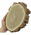 Holzscheibe Akazie, Durchmesser 20-25 cm, Dicke 3,5 cm, mit Rinde