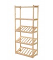 Holzregal Serie LSR ( 162,6 x70x33 cm) , 5 Böden (P2, W0, K3) /Kiefernholz UNBEHANDELT