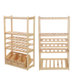Holzregal Serie LSR ( 124,2 x70x33 cm) , 6 Böden (P2, W3, K1) /Kiefernholz UNBEHANDELT