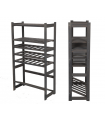 Holzregal Serie LSR ( 124,2 x70x33 cm) , 6 Böden (P2, W3, K1) /Kiefernholz gebeizt in GRAU