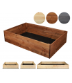 Hochbeet Pflanzkasten Blumenkasten Gemüsebeet Holz Garten ZP06/27x103x80 cm/Kiefernholz gebeizt  Braun