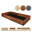 Hochbeet Pflanzkasten Blumenkasten Gemüsebeet Holz Garten ZP06/27x203x80 cm/Kiefernholz gebeizt  Braun