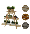 Blumentreppe Pflanzentreppe Etagenregal Blumenregal Gartenregal aus Holz, RP1_79X101X26_NCK1/unbehandelt