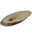 Baumscheibe Tischplatte Holzscheibe ohne Rinde geschliffen , Länge 79 cm, Breite 39 cm, Dicke 6 cm, 114158/EICHE, UNIKAT