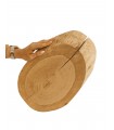 Baumscheibe Tischplatte Holzscheibe ohne Rinde geschliffen , Länge 45 cm, Breite 40 cm, Dicke 5 cm, 114118/EICHE, UNIKAT