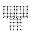 Weinregal Modular Nadelholz Flaschenregal Weinständer Flaschenständer, 3 MODULE, RW7_016DRSX009_S0K3, Grau