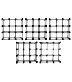 Weinregal Modular Nadelholz Flaschenregal Weinständer Flaschenständer, 5 MODULE, RW7_016DRSX009_S0K5, Grau