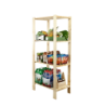 Holzregal Lagerregal Kellerregal Maxi 4MP (166,4x80x50), 4 Massivböden, unbehandelt