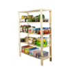 Holzregal Lagerregal Kellerregal Maxi 4NP+ (166,4x120x50), 5 Massivböden , unbehandelt