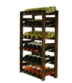 Weinregal für 30 Flaschen RW-1-30 (53x25x86), Farbe: geölt Braun