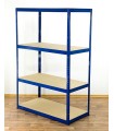 Metallregal Werkstatt Schwerlastregal Helios HNN_180x090x35_4 Böden, Traglast: 350 Kg, Farbe: BLAU