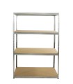 Metallregal Werkstatt Schwerlastregal Helios HZZ_180x100x35_4 Böden, Traglast: 275 Kg, Farbe: VERZINKT