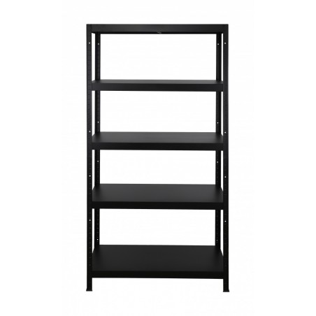 Metallregal ganz aus Metall Elara EB_180x090x40_5_130, 5 Böden,  schwarz