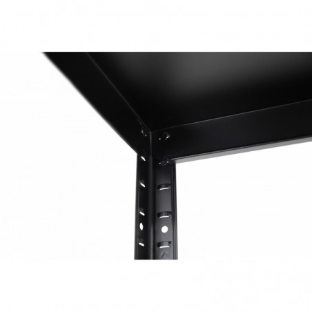 Metallregal ganz aus Metall Elara EB_180x090x40_5_130, 5 Böden,  schwarz